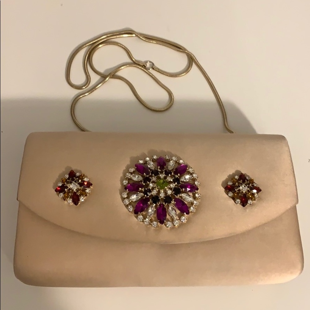 Satin Purse with Rhinestones